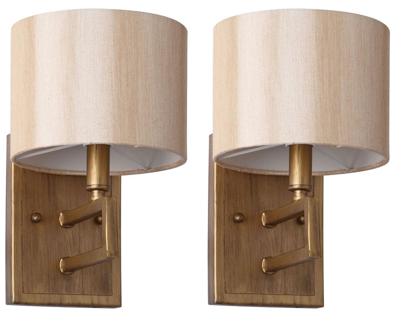 Safavieh Catena Antique Gold 9.5-Inch H Sconce Set Of 2 - Antique Gold | Sconces | Modishstore