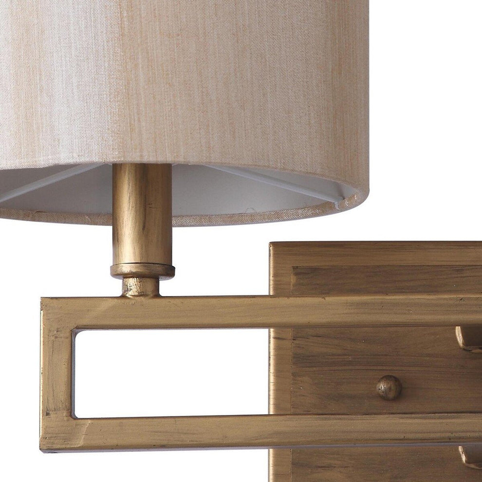 Safavieh Catena 9.25-Inch H Antique Gold Double Light Sconce - Antique Gold | Sconces | Modishstore - 3