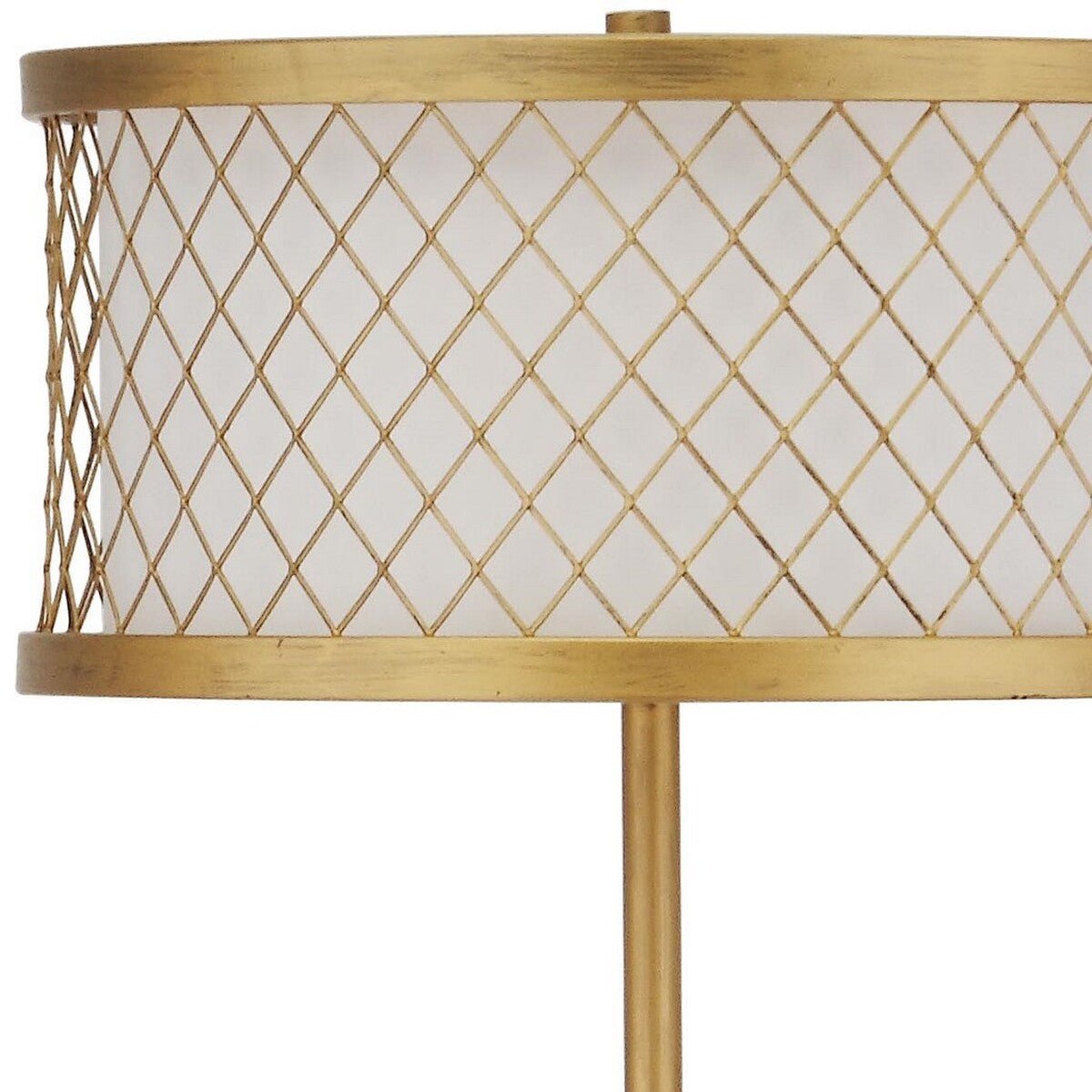 Safavieh Evie 58.25-Inch H Mesh Floor Lamp - Antique Gold | Floor Lamps | Modishstore - 3