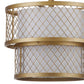 Safavieh Evie Antique 6 Light Gold 17-Inch Dia Mesh Adjustable Pendant - Antique Gold | Pendant Lamps | Modishstore - 3