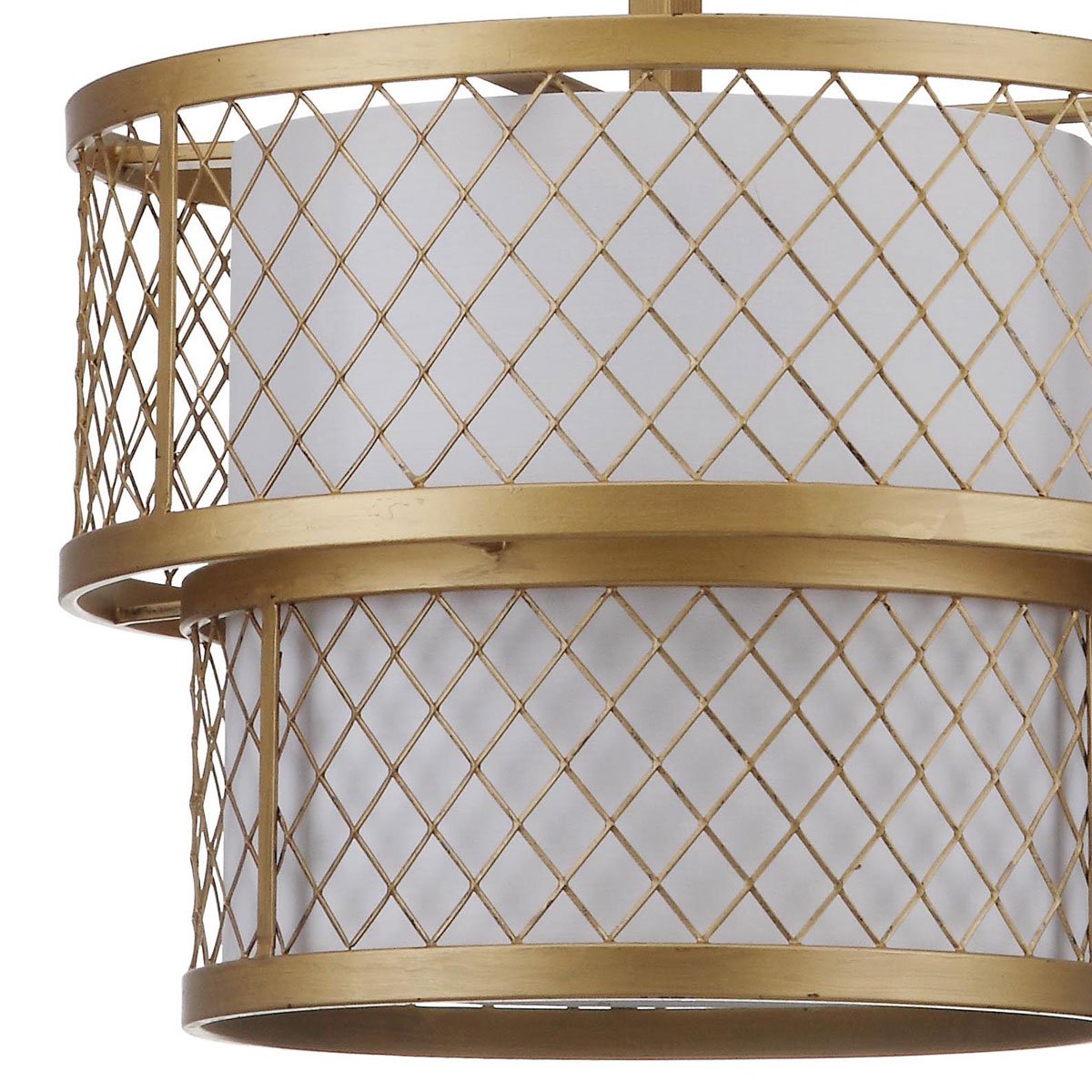 Safavieh Evie Antique 6 Light Gold 17-Inch Dia Mesh Adjustable Pendant - Antique Gold | Pendant Lamps | Modishstore - 3
