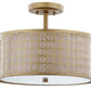 Safavieh Giotta Circle Trellis 3 Light Antique Gold 16-Inch Dia Semi Flush - Antique Gold | Ceiling Lamps | Modishstore - 2