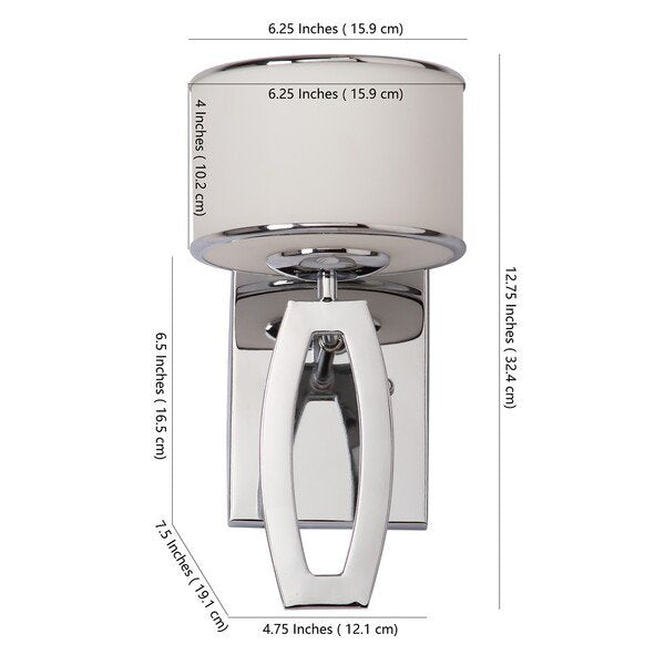 Safavieh Lenora 2 Light Chrome 12.75-Inch H Drum Sconce Set Of 2 - Chrome | Sconces | Modishstore - 3