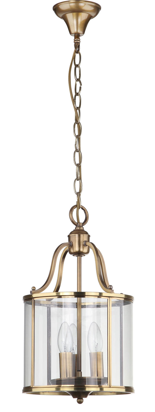 Safavieh Sutton Place 3 Light Brass 10-Inch Dia Pendant - Brass | Pendant Lamps | Modishstore
