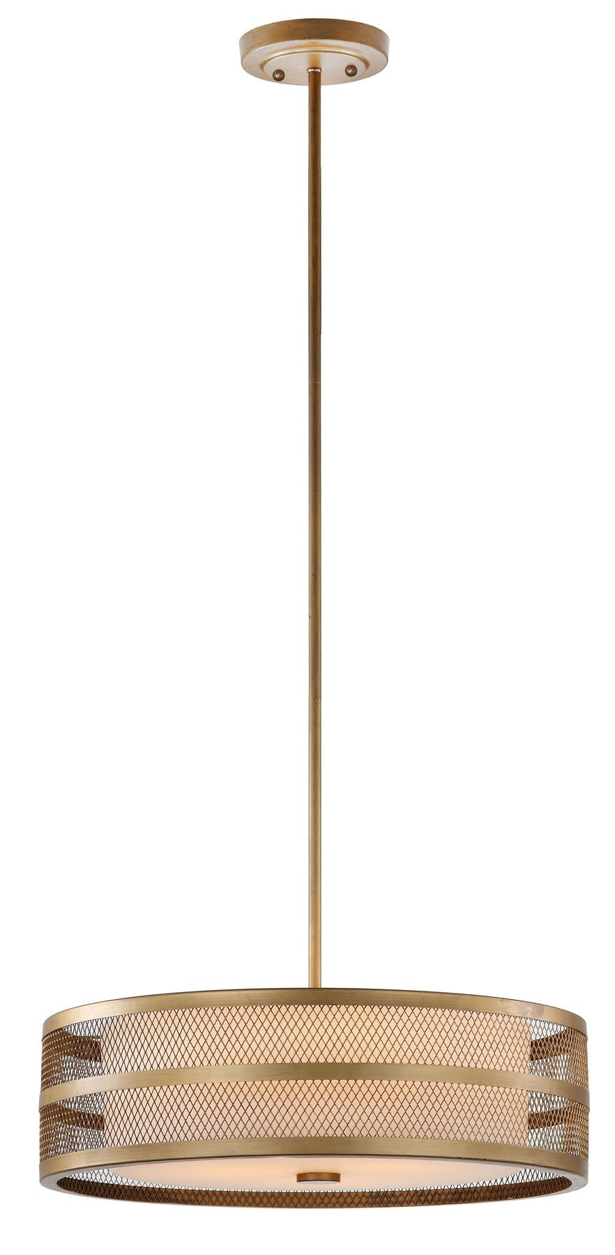 Safavieh Greta Veil 4 Light Antique Gold 20-Inch Dia Adjustable Pendant - Antique Gold | Pendant Lamps | Modishstore - 3