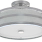 Safavieh Greta 3 Light Chrome 15.75-Inch Dia Veil Semi Flush - Chrome | Ceiling Lamps | Modishstore - 2