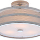 Safavieh Greta 3 Light Chrome 15.75-Inch Dia Veil Semi Flush - Chrome | Ceiling Lamps | Modishstore - 3