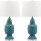 Safavieh Blakely 28-Inch H Teal Table Lamp Set Of 2 - Blue | Table Lamps | Modishstore - 2