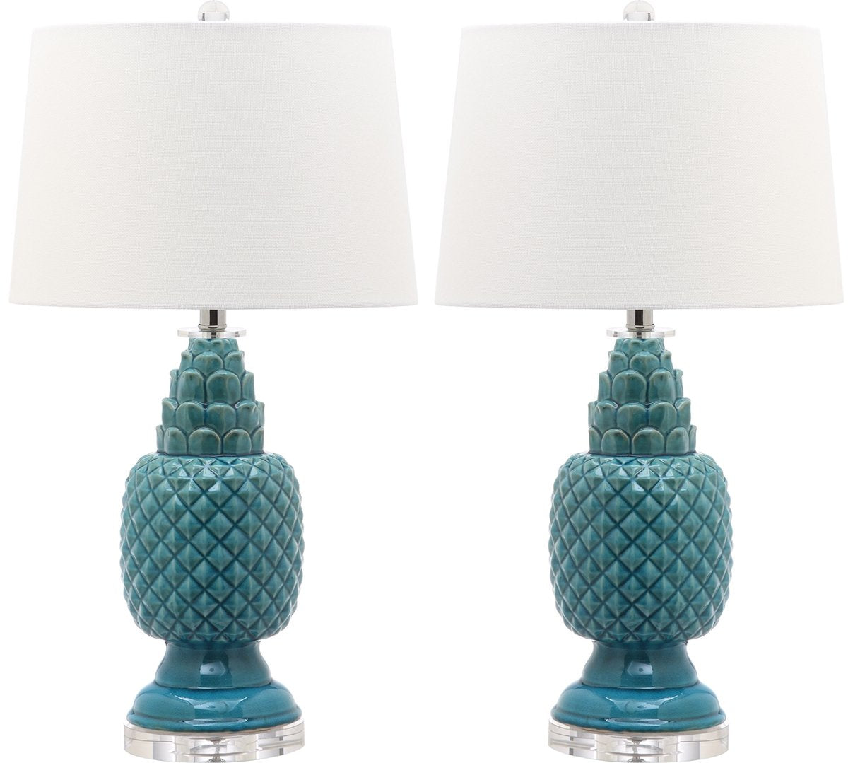 Safavieh Blakely 28-Inch H Teal Table Lamp Set Of 2 - Blue | Table Lamps | Modishstore - 2