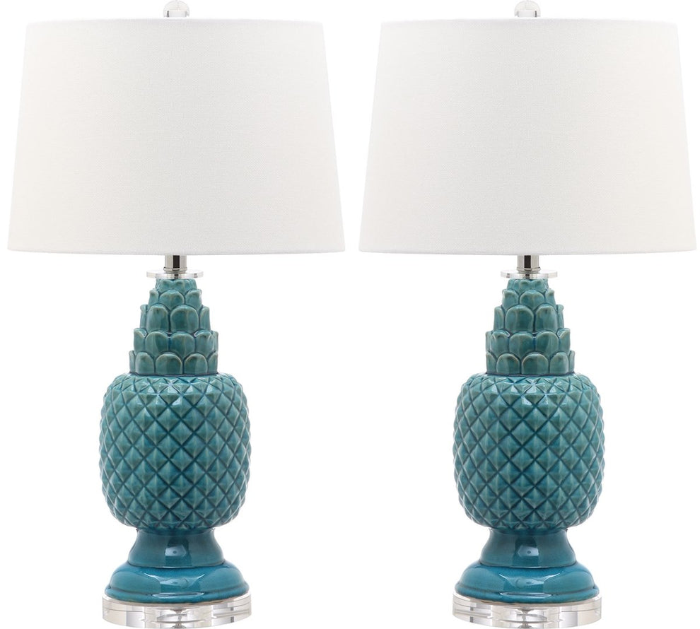Safavieh Blakely 28-Inch H Teal Table Lamp Set Of 2 - Blue | Table Lamps | Modishstore - 2