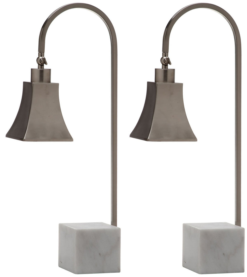 Safavieh Charley 26-Inch H Desk Lamp Set Of 2 - Nickel | Table Lamps | Modishstore - 2