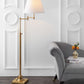 Safavieh Ingram 68.5 -Inch H Adjustable Swivel Floor Lamp - Gold | Floor Lamps | Modishstore
