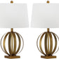 Safavieh Euginia 24.5-Inch H Sphere Table Lamp Set Of 2 - Gold | Table Lamps | Modishstore - 2