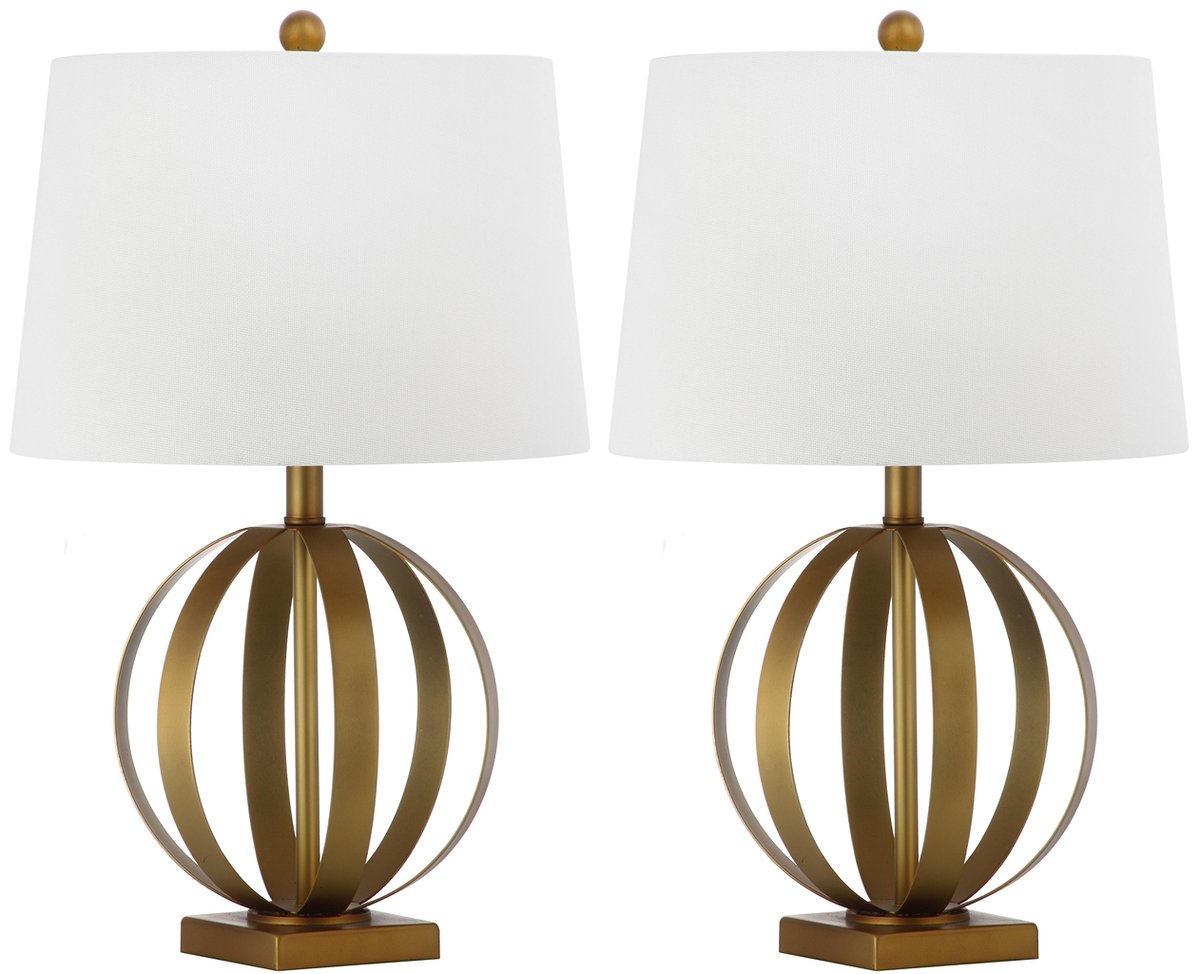 Safavieh Euginia 24.5-Inch H Sphere Table Lamp Set Of 2 - Gold | Table Lamps | Modishstore - 2