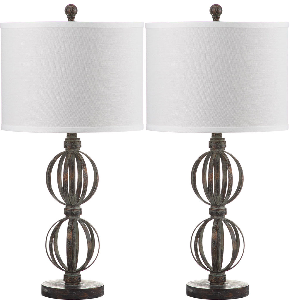Safavieh Calista 27.75-Inch H Double Sphere Table Lamp Set Of 2 - Oil Rubbed Bronze (Black) | Table Lamps | Modishstore - 3