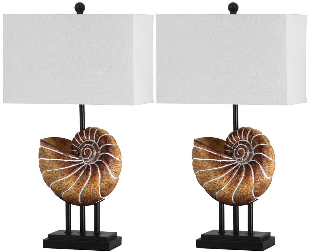 Safavieh Nautilus 28-Inch H Shell Table Lamp Set Of 2 - Light Brown | Table Lamps | Modishstore - 3