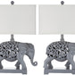 Safavieh Hathi 25.5-Inch H Sculpture Table Lamp Set Of 2 - Light Grey | Table Lamps | Modishstore - 2