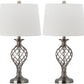 Safavieh Lattice 26.75-Inch H Urn Table Lamp Set Of 2 - Nickel | Table Lamps | Modishstore - 2