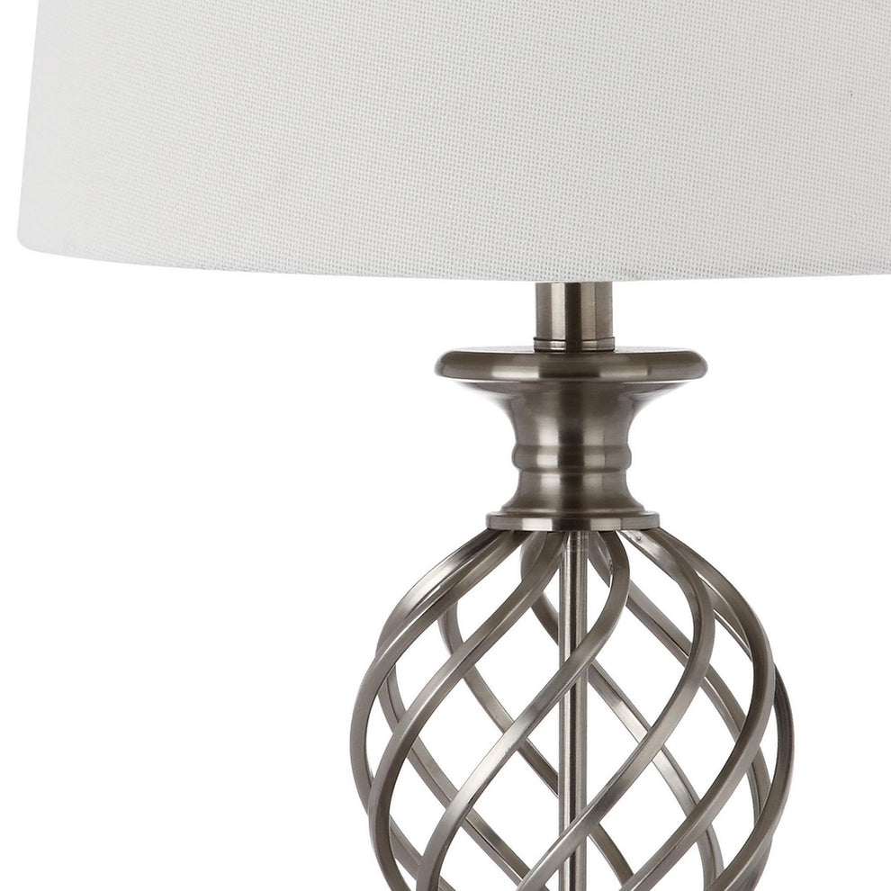 Safavieh Lattice 26.75-Inch H Urn Table Lamp Set Of 2 - Nickel | Table Lamps | Modishstore - 3