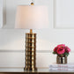 Safavieh Linus 28.5-Inch H Brass Column Table Lamp Set Of 2 - Gold | Table Lamps | Modishstore