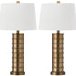 Safavieh Linus 28.5-Inch H Brass Column Table Lamp Set Of 2 - Gold | Table Lamps | Modishstore - 3