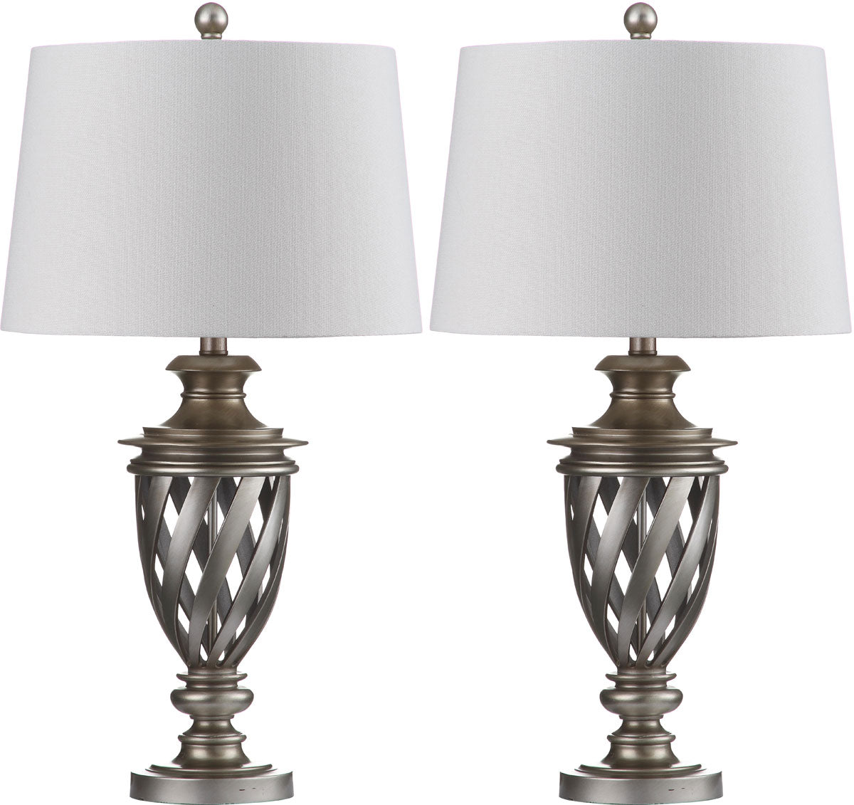 Safavieh Byron 28.5-Inch H Urn Table Lamp Set Of 2 - Antique Silver | Table Lamps | Modishstore - 2