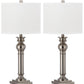Safavieh Argos 28.25-Inch H Column Table Lamp Set Of 2 - Nickel | Table Lamps | Modishstore - 2