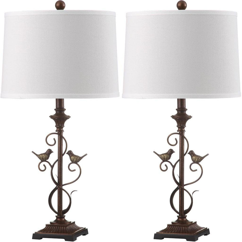Safavieh Birdsong 28-Inch H Table Lamp Set Of 2 - Oil Rubbed Bronze (Black) | Table Lamps | Modishstore - 2