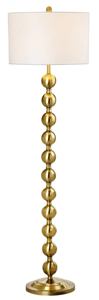Safavieh Reflections 58.5-Inch H Stacked Ball Floor Lamp - Brass | Floor Lamps | Modishstore