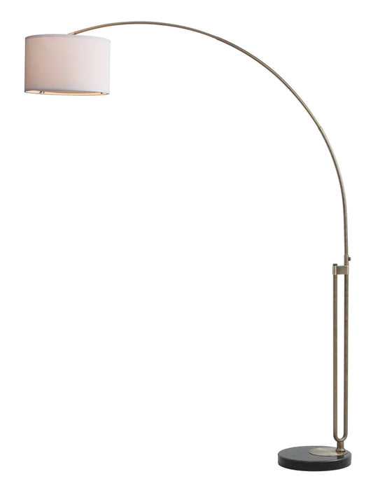 Safavieh Polaris 84-Inch H Arc Floor Lamp - Antique Brass | Floor Lamps | Modishstore