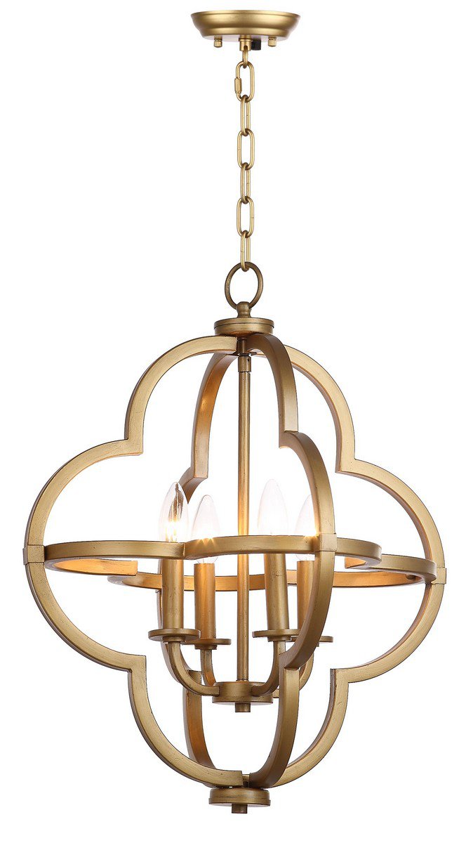 Safavieh Millard 18.5-Inch Dia Adjustable Dark Grey Pendant - Gold | Pendant Lamps | Modishstore - 3