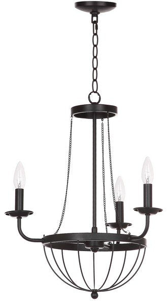 Safavieh Jacques 18-Inch Dia Adjustable Chandelier - Black | Chandeliers | Modishstore - 2