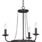 Safavieh Jacques 18-Inch Dia Adjustable Chandelier - Black | Chandeliers | Modishstore - 3