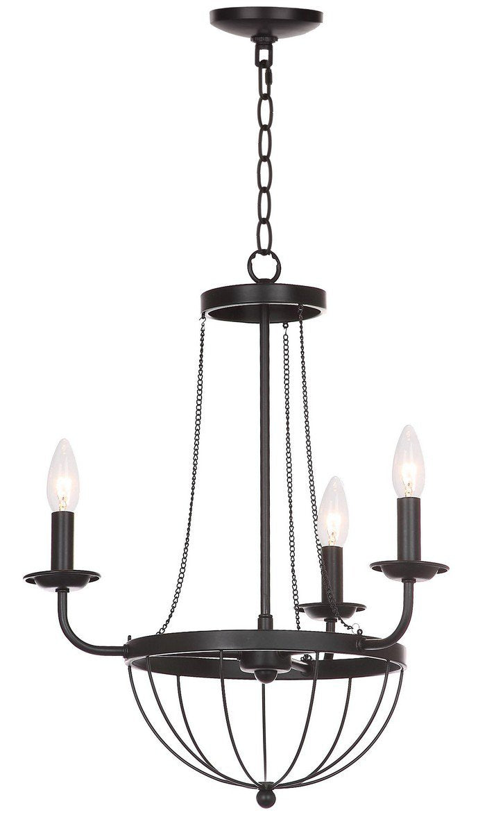 Safavieh Jacques 18-Inch Dia Adjustable Chandelier - Black | Chandeliers | Modishstore - 3