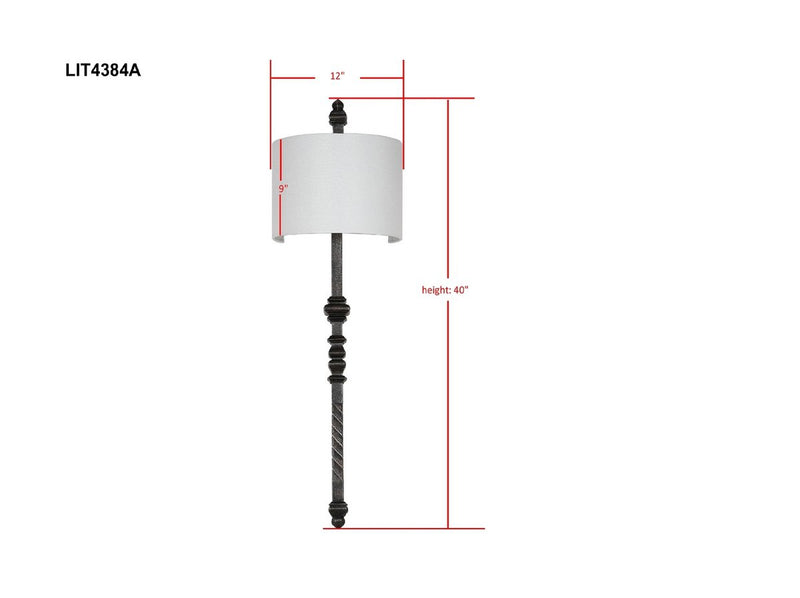 Safavieh Covington 40-Inch H Wall Sconce - Silver Black | Sconces | Modishstore