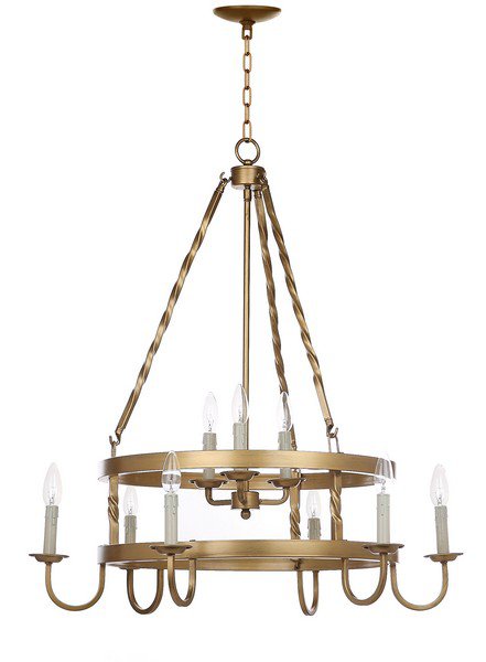 Safavieh Crowley 31-Inch Dia Adjustable Chandelier - Gold | Chandeliers | Modishstore - 2