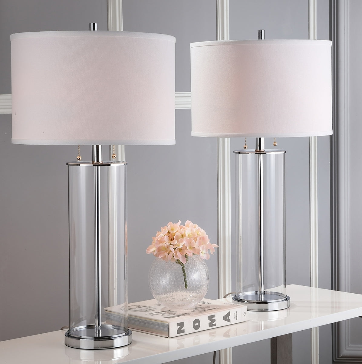 Safavieh Velma 31-Inch H Table Lamp Set Of 2 - Clear | Table Lamps | Modishstore
