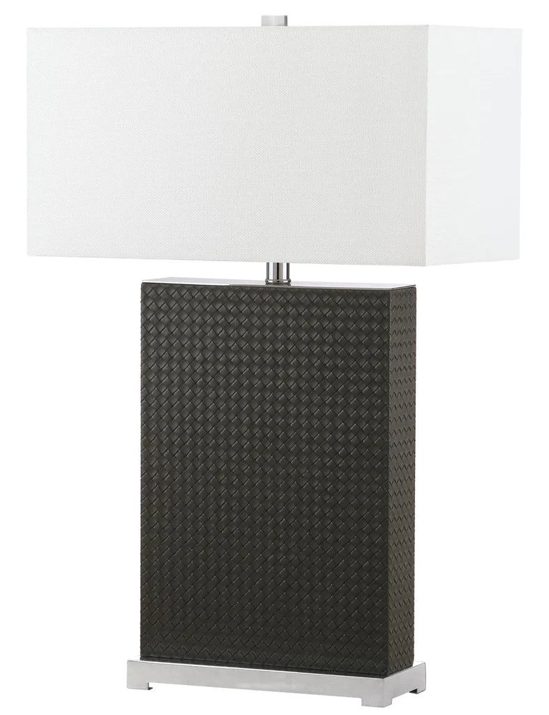 Safavieh Joyce 27.75-Inch H Faux Woven Leather Table Lamp Set Of 2 - Grey | Table Lamps | Modishstore - 3