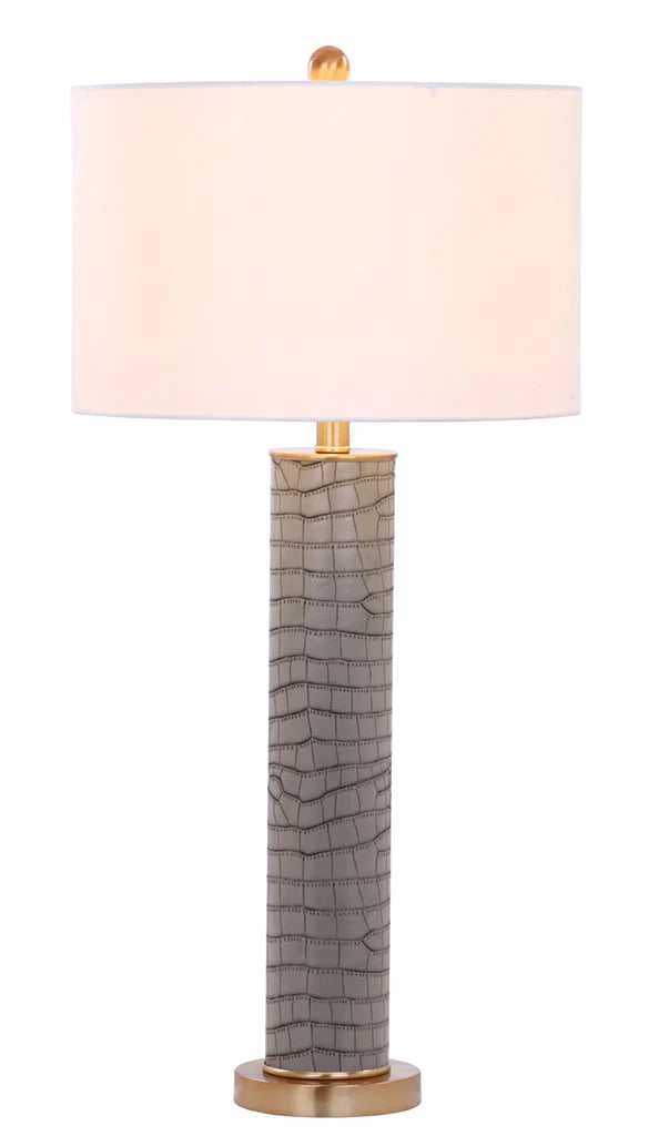 Safavieh Ollie 31.5-Inch H Faux Alligator Table Lamp Set Of 2 - Grey | Table Lamps | Modishstore - 2