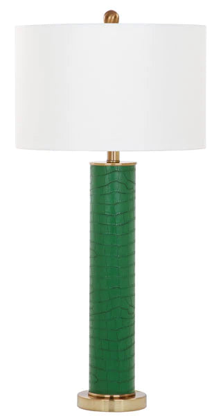 Safavieh Ollie 31.5-Inch H Faux Alligator Table Lamp Set Of 2 - Dark Green | Table Lamps | Modishstore - 2