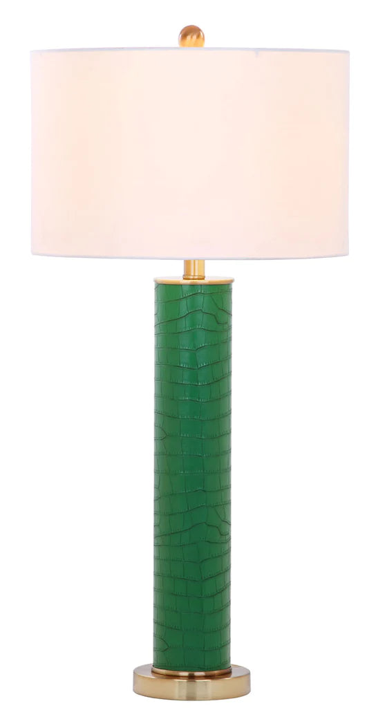 Safavieh Ollie 31.5-Inch H Faux Alligator Table Lamp Set Of 2 - Dark Green | Table Lamps | Modishstore - 3
