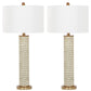Safavieh Ollie 31.5-Inch H Faux Alligator Table Lamp Set Of 2 - Cream | Table Lamps | Modishstore