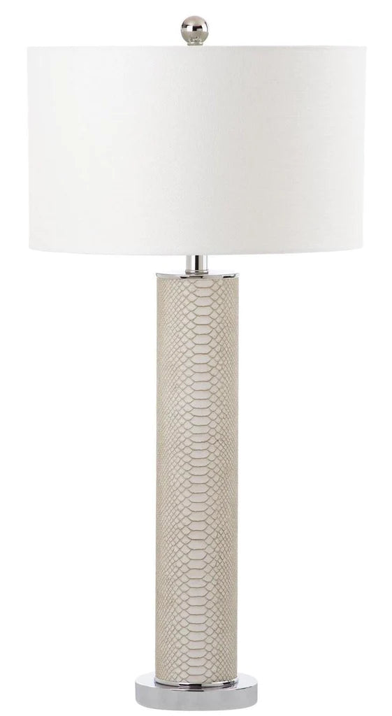 Safavieh Ollie 31.5-Inch H Faux Snakeskin Table Lamp Set Of 2 - Cream | Table Lamps | Modishstore - 2
