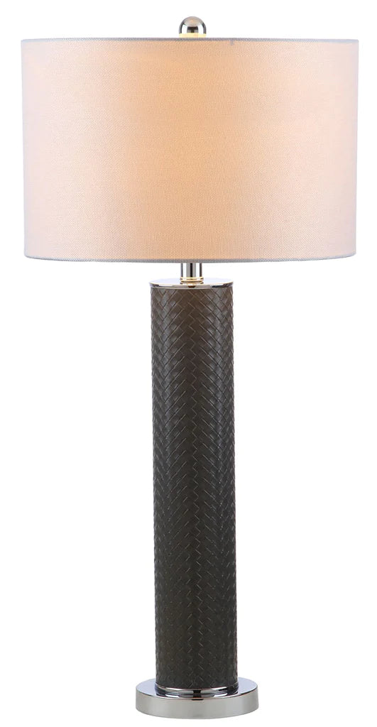 Safavieh Ollie 31.5-Inch H Faux Woven Leather Table Lamp Set Of 2 - Grey | Table Lamps | Modishstore - 4