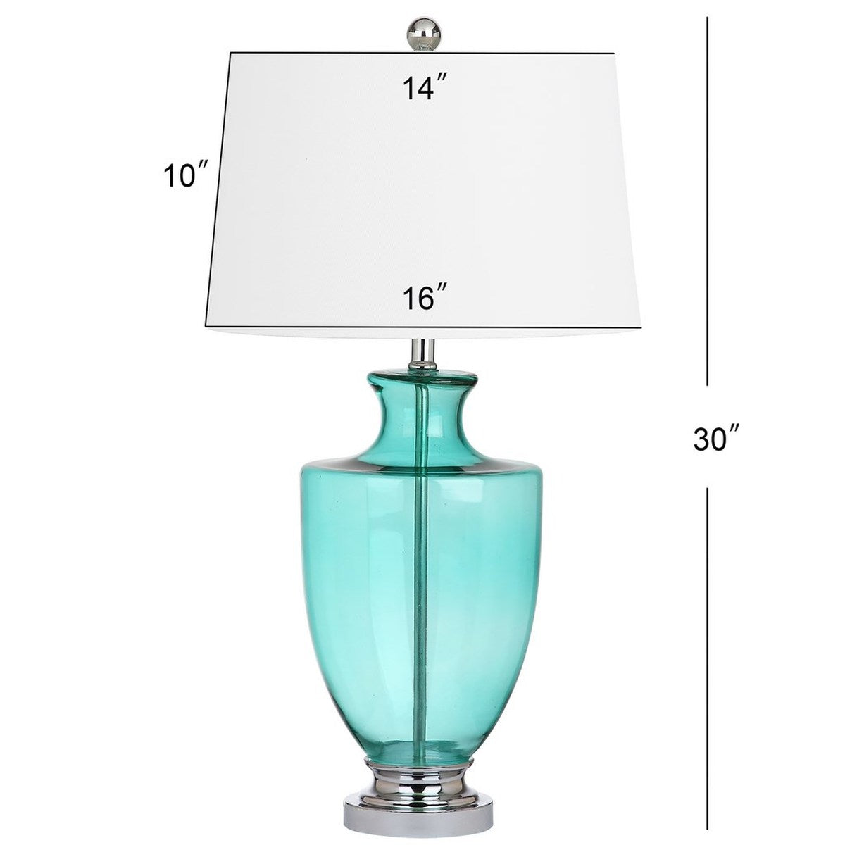 Safavieh Desiree 30-Inch H Glass Table Lamp Set Of 2 - Green | Table Lamps | Modishstore - 3