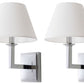 Safavieh Pauline Chrome 14.5-Inch H Wall Sconce Set Of 2 - Chrome | Sconces | Modishstore