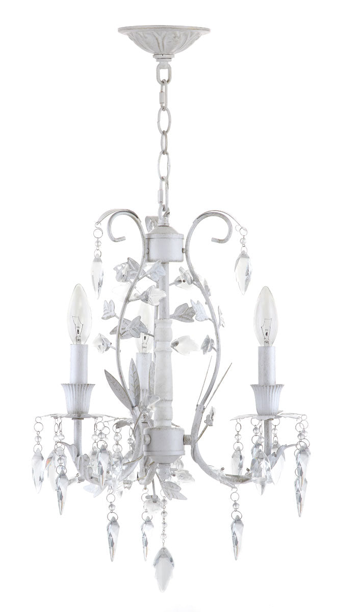 Safavieh Jasper 3 Light White 14.5 Inch Dia Adjustable Chandelier - White | Chandeliers | Modishstore - 2
