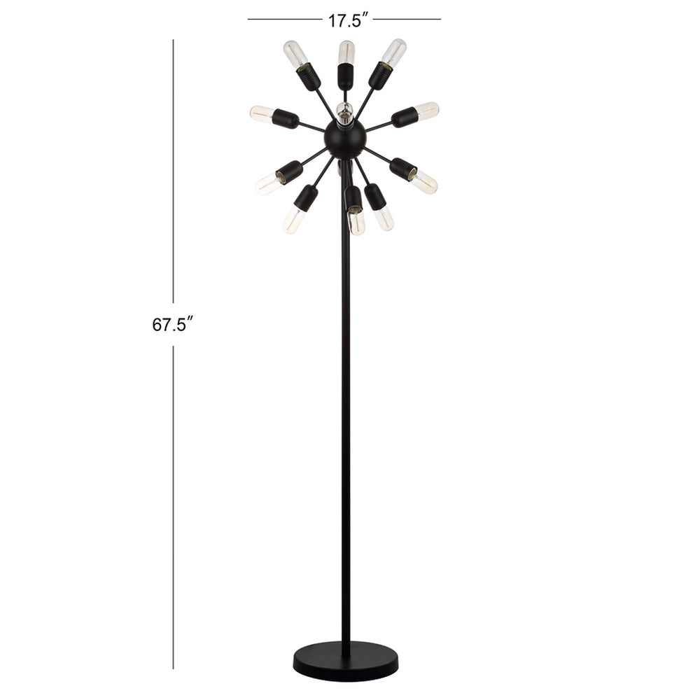 Safavieh Urban 12 Light 67.5-Inch H Retro Floor Lamp - Black | Floor Lamps | Modishstore - 2