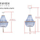 Safavieh Lush Kristi 3 Light 16.5-Inch Dia Blue Beaded Pendant - Blue | Pendant Lamps | Modishstore
