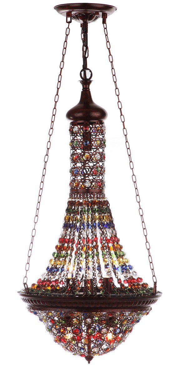Safavieh Moroccan Gentle 15.25-Inch Dia Pendant Lamp - Dark Bronze | Pendant Lamps | Modishstore - 3